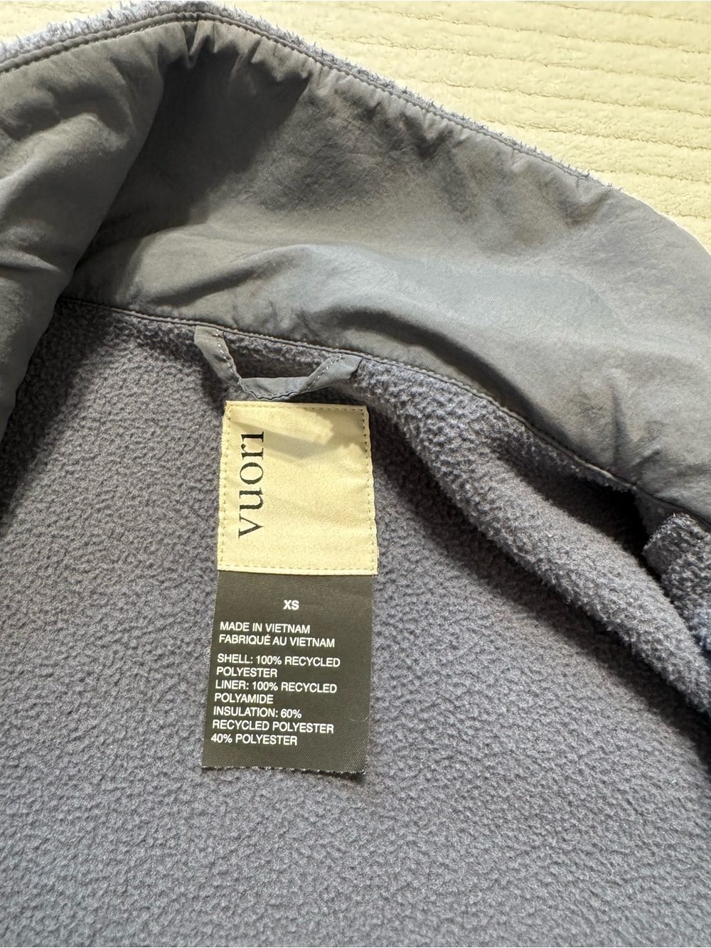 Vuori Quilted Panel Sherpa Jacket - Charcoal - Picture 6 of 12